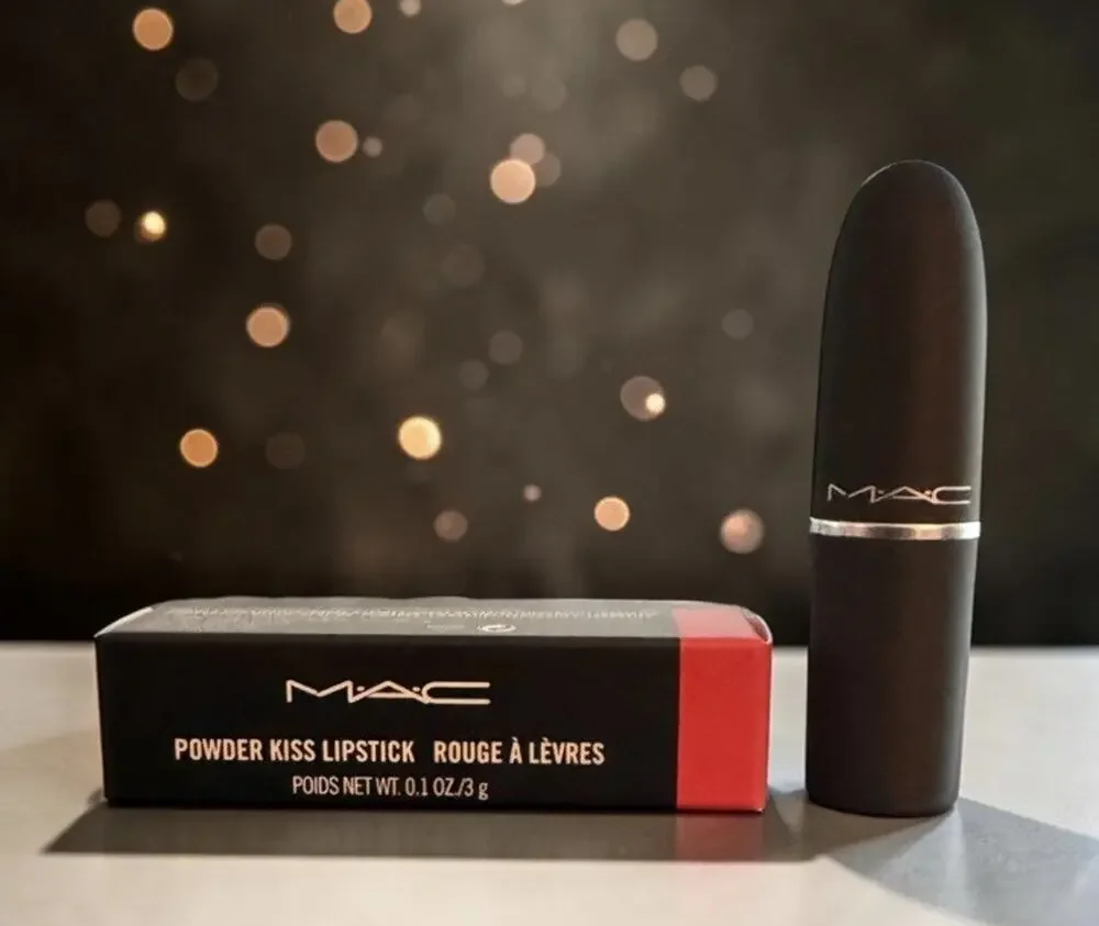 MAC Powder Kiss Lipstick 935 RUBY NEW .1 oz / 3 g NEW IN BOX